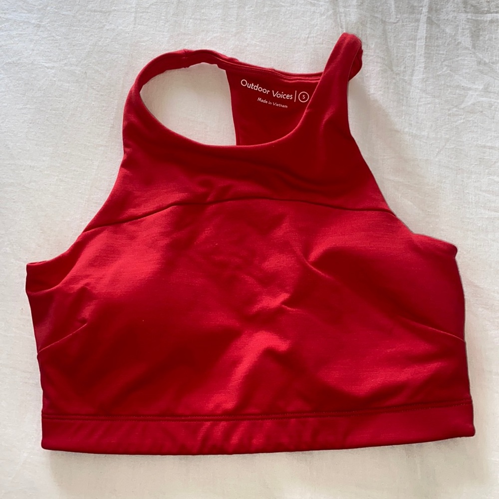 Outdoor voices red bra